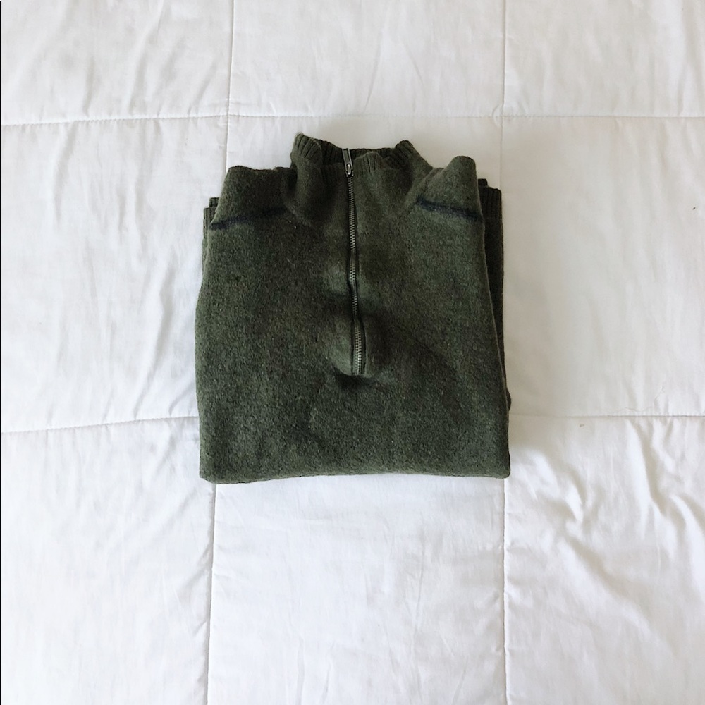 boys half zip wool jacket